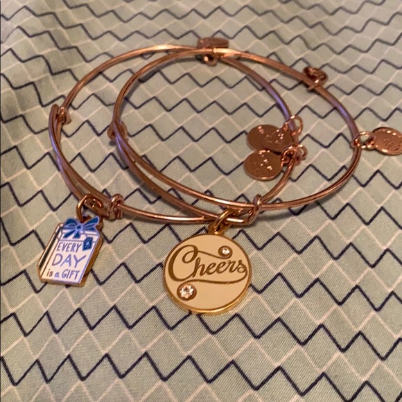 Alex and Ani Jewelry - Alex and Ani Brand Rose Gold Bracelet Duo